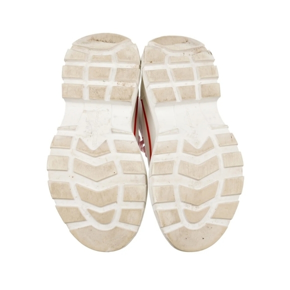 W/BOX - Alexander McQueen Canvas Sneaker High Tops Pink and White  sz 36EU - Picture 5 of 5